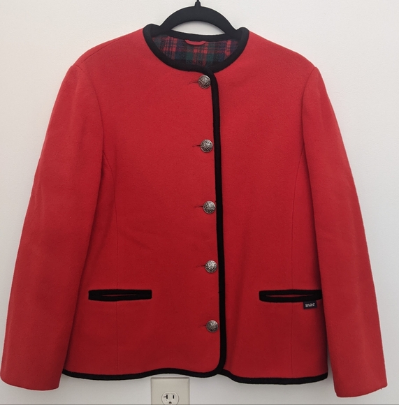 Mackintosh Jackets & Blazers - Mackintosh Red Wool Jacket Plaid Lining